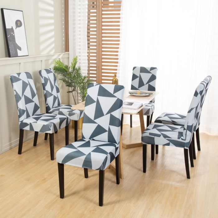 91家纺网 家纺一手货源 找家纺 兴妮雅家纺2022新款四季印花款椅子套 灰调三角形