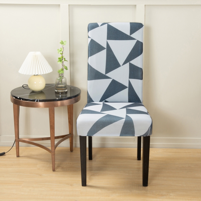 91家纺网 家纺一手货源 找家纺 兴妮雅家纺2022新款四季印花款椅子套 灰调三角形