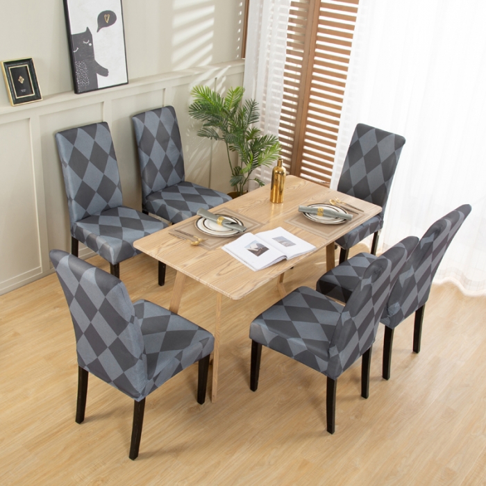 91家纺网 家纺一手货源 找家纺 兴妮雅家纺2022新款四季印花款椅子套 简约主义灰