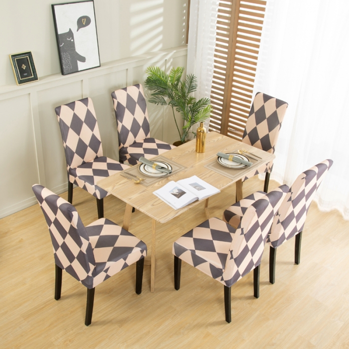 91家纺网 家纺一手货源 找家纺 兴妮雅家纺2022新款四季印花款椅子套 简约主义咖