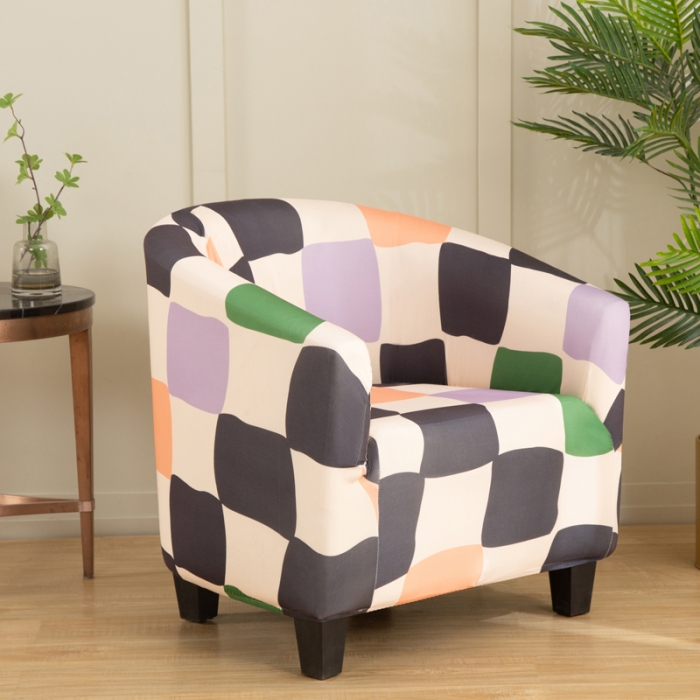 91家纺网 家纺一手货源 找家纺 兴妮雅 2022新款四季款圆椅套 多彩方格