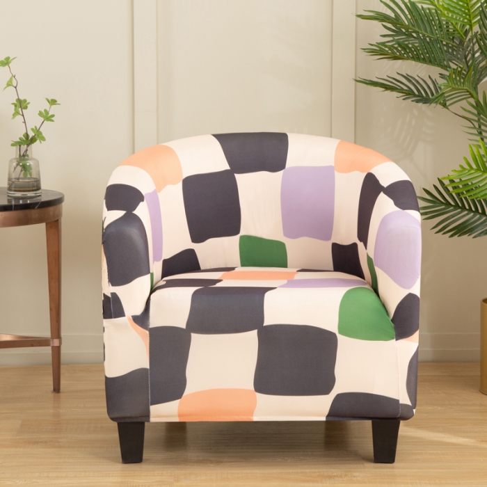 91家纺网 家纺一手货源 找家纺 兴妮雅 2022新款四季款圆椅套 多彩方格