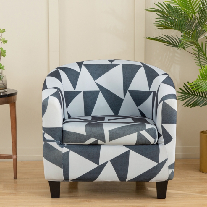 91家纺网 家纺一手货源 找家纺 兴妮雅 2022新款四季款圆椅套 灰调三角形