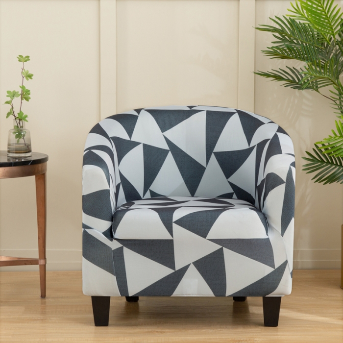 91家纺网 家纺一手货源 找家纺 兴妮雅 2022新款四季款圆椅套 灰调三角形