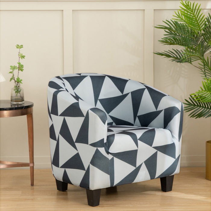 91家纺网 家纺一手货源 找家纺 兴妮雅 2022新款四季款圆椅套 灰调三角形