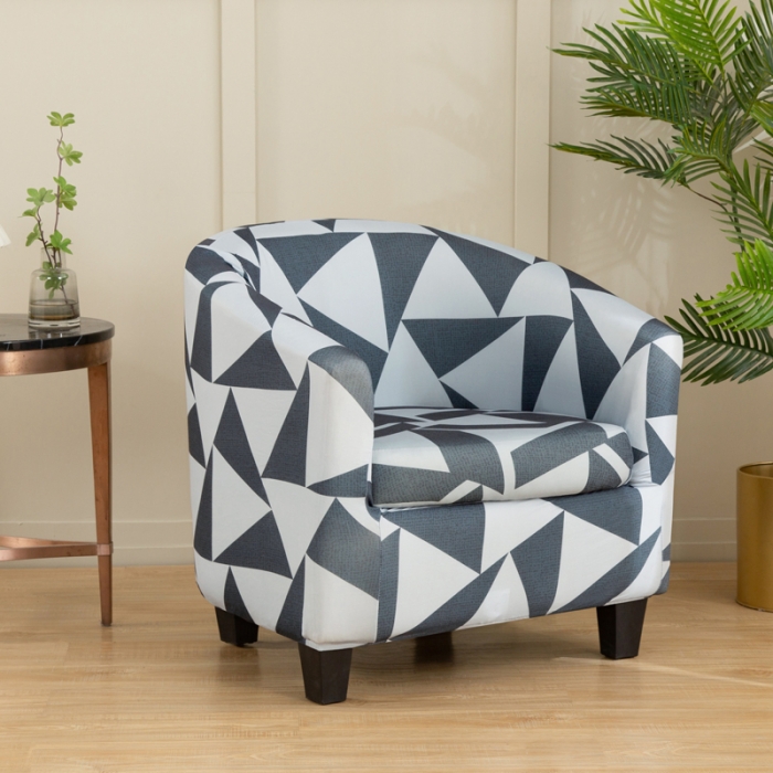 91家纺网 家纺一手货源 找家纺 兴妮雅 2022新款四季款圆椅套 灰调三角形