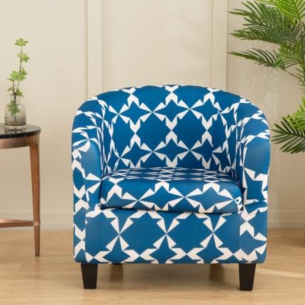 兴妮雅 2022新款四季款圆椅套 克莱因蓝格