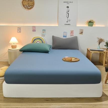 91家纺网 家纺一手货源 找家纺 （总）极梦 2025新款ins纯色水洗棉磨毛单床笠三件套 床垫保护套