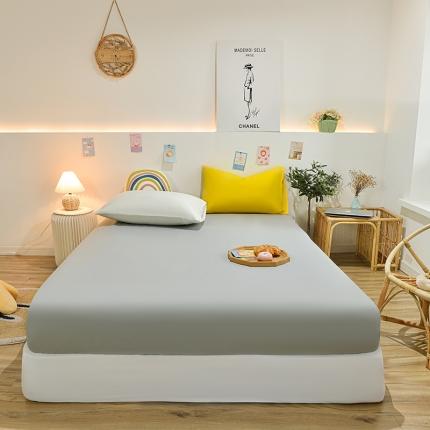 91家纺网 家纺一手货源 找家纺 （总）极梦 2025新款ins纯色水洗棉磨毛单床笠三件套 床垫保护套