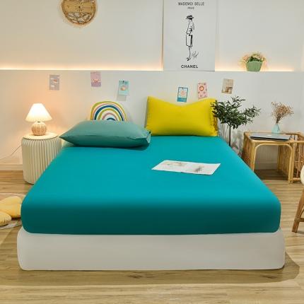 91家纺网 家纺一手货源 找家纺 （总）极梦 2025新款ins纯色水洗棉磨毛单床笠三件套 床垫保护套