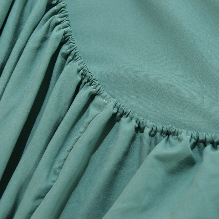 91家纺网 家纺一手货源 找家纺 极梦 2025新款ins纯色水洗棉磨毛单床笠三件套 薄荷绿