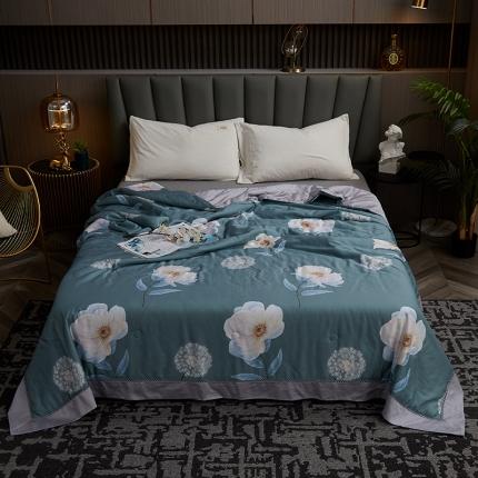 91家纺网 家纺一手货源 找家纺 暖阳 2023新款天丝印花夏凉被 蒲公英