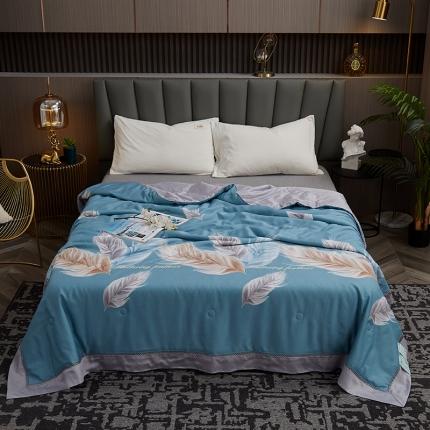 91家纺网 家纺一手货源 找家纺 暖阳 2023新款天丝印花夏凉被 轻羽