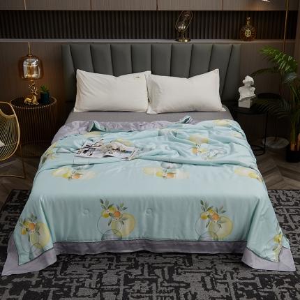 91家纺网 家纺一手货源 找家纺 暖阳 2023新款天丝印花夏凉被 夏日缤纷