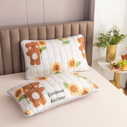 91家纺网 家纺一手货源 找家纺 防水枕套双人枕套长枕套枕头套枕芯套 葵花熊