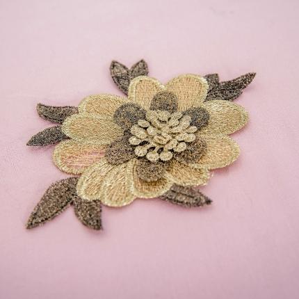 91家纺网 家纺一手货源 找家纺 天河花边 单款朵花贴布绣花边家纺辅料