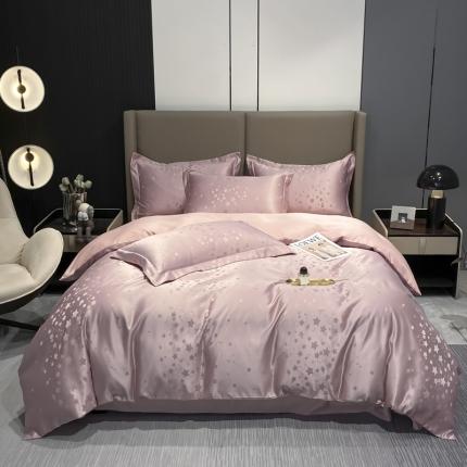 91家纺网 家纺一手货源 找家纺 （总）遇见家居2022新款水洗磨毛亲肤棉贡缎提花四件套-柏林