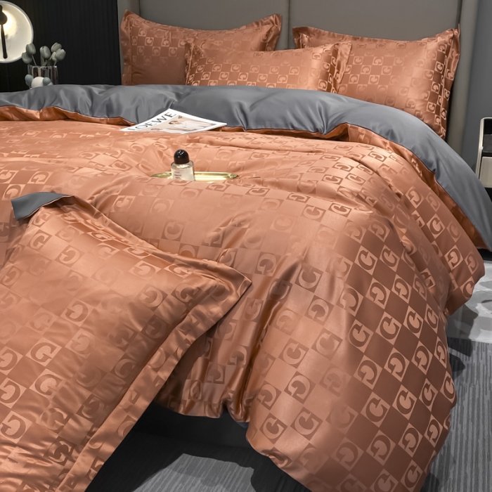 91家纺网 家纺一手货源 找家纺 （总）遇见家居2022新款水洗磨毛亲肤棉贡缎提花四件套-柏林