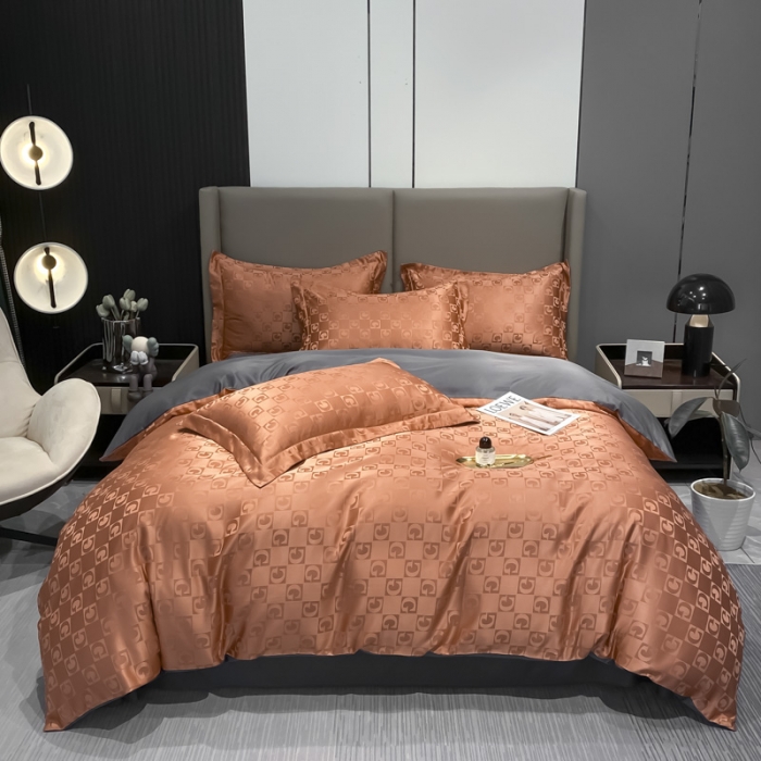 91家纺网 家纺一手货源 找家纺 （总）遇见家居2022新款水洗磨毛亲肤棉贡缎提花四件套-柏林