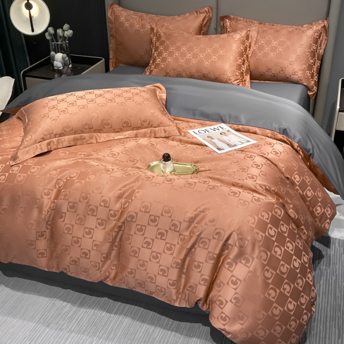 91家纺网 家纺一手货源 找家纺 （总）遇见家居2022新款水洗磨毛亲肤棉贡缎提花四件套-柏林