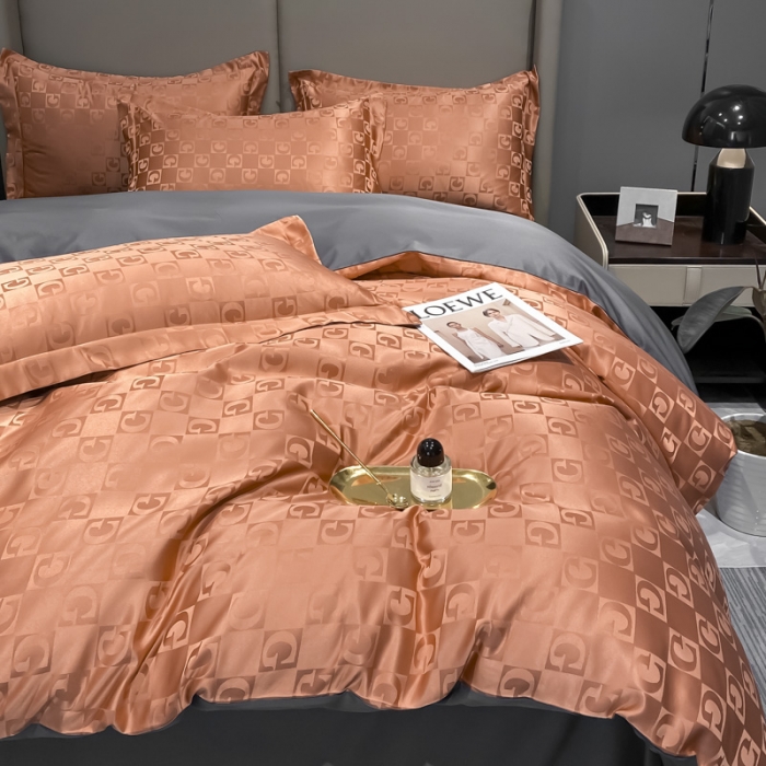 91家纺网 家纺一手货源 找家纺 （总）遇见家居2022新款水洗磨毛亲肤棉贡缎提花四件套-柏林