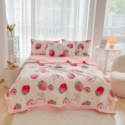 91家纺网 家纺一手货源 找家纺 （总）沐辰 2022新款全棉水洗棉大豆纤维夏被