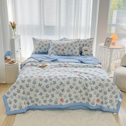 91家纺网 家纺一手货源 找家纺 （总）沐辰 2022新款全棉水洗棉大豆纤维夏被