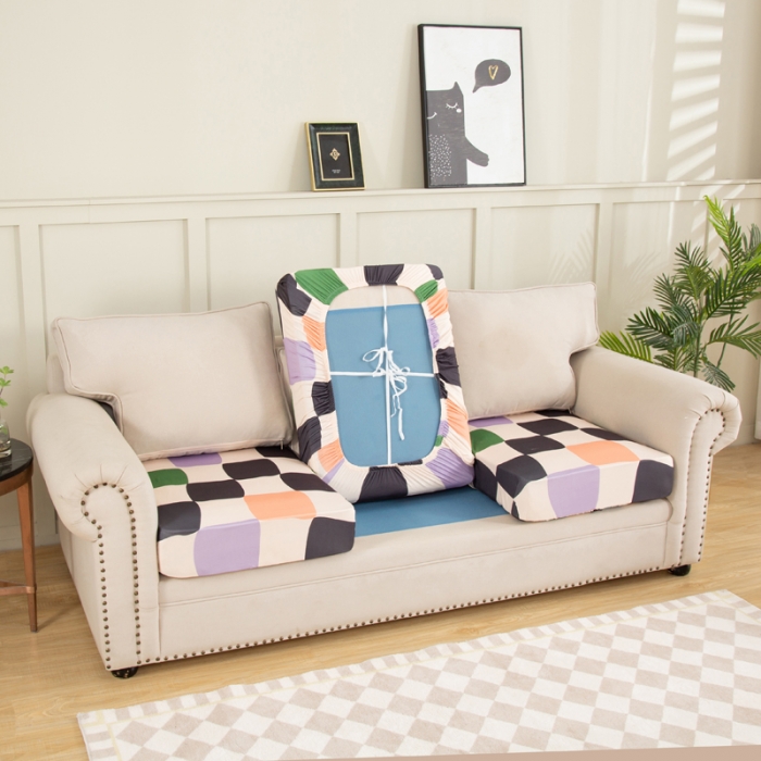 91家纺网 家纺一手货源 找家纺 兴妮雅家纺 2022新款四季款坐垫套 多彩方格