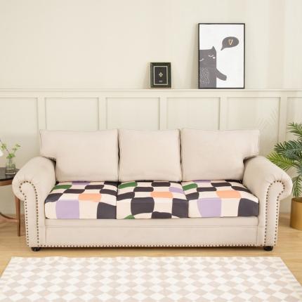 兴妮雅家纺 2022新款四季款坐垫套 多彩方格