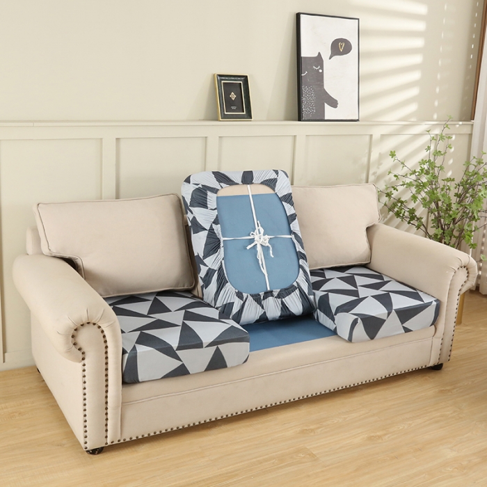 91家纺网 家纺一手货源 找家纺 兴妮雅家纺 2022新款四季款坐垫套 灰调三角形