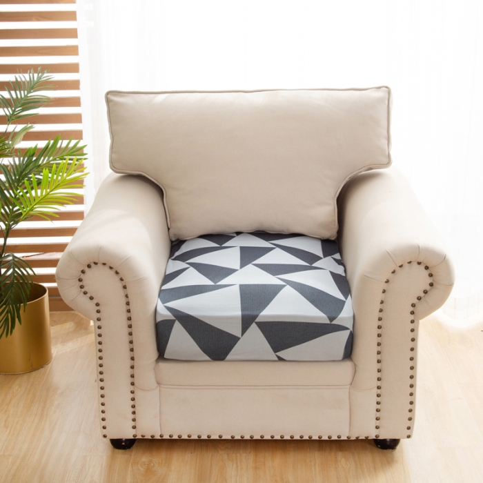 91家纺网 家纺一手货源 找家纺 兴妮雅家纺 2022新款四季款坐垫套 灰调三角形