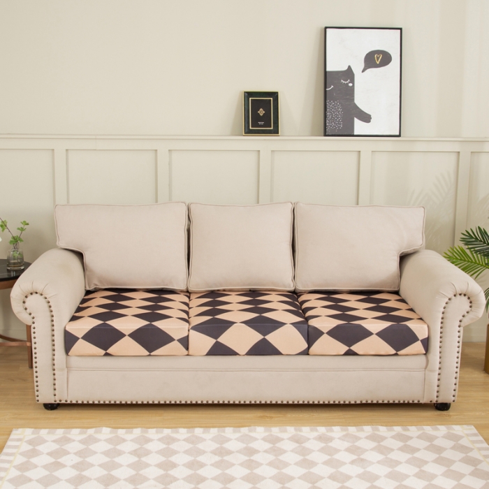 91家纺网 家纺一手货源 找家纺 兴妮雅家纺 2022新款四季款坐垫套 简约主义咖