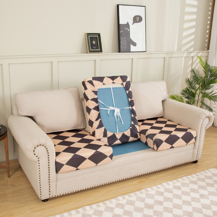 91家纺网 家纺一手货源 找家纺 兴妮雅家纺 2022新款四季款坐垫套 简约主义咖