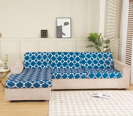 91家纺网 家纺一手货源 找家纺 兴妮雅家纺 2022新款印花款贵妃坐垫套克莱因蓝格