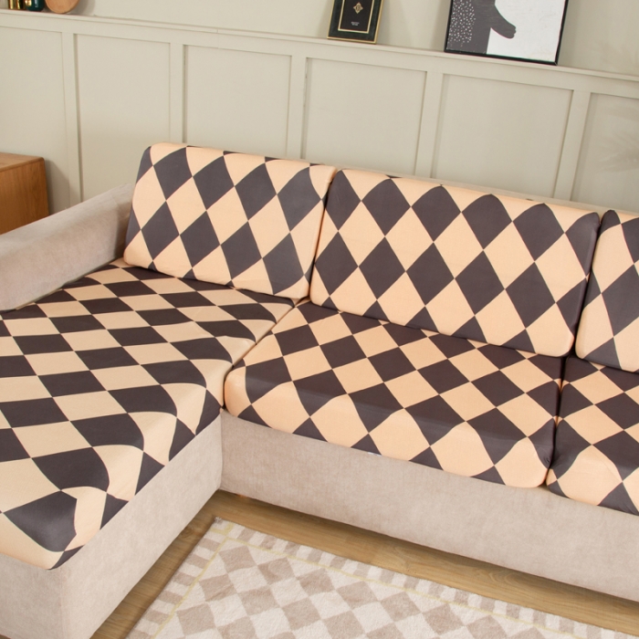 91家纺网 家纺一手货源 找家纺 兴妮雅家纺 2022新款印花款贵妃坐垫套简约主义咖