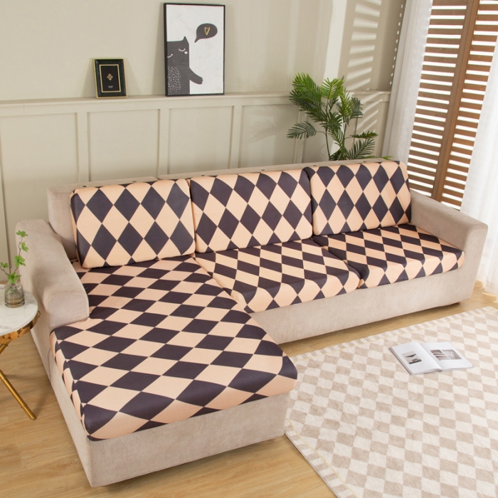 91家纺网 家纺一手货源 找家纺 兴妮雅家纺 2022新款印花款贵妃坐垫套简约主义咖