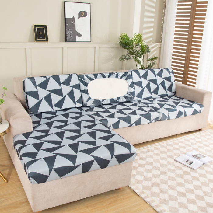 91家纺网 家纺一手货源 找家纺 兴妮雅家纺 2022新款印花款贵妃坐垫套灰调三角形