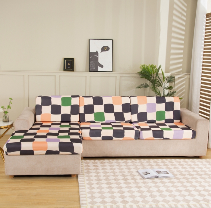 91家纺网 家纺一手货源 找家纺 兴妮雅家纺 2022新款印花款贵妃坐垫套多彩方格