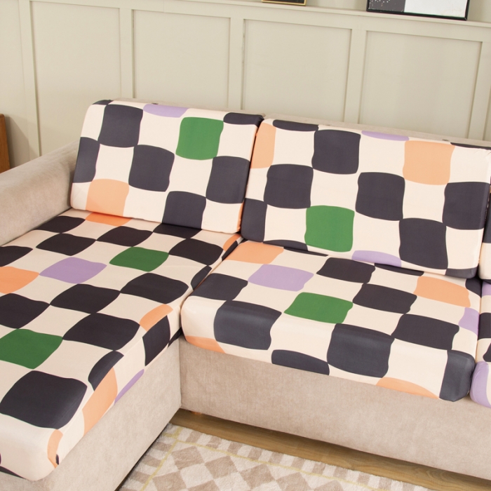 91家纺网 家纺一手货源 找家纺 兴妮雅家纺 2022新款印花款贵妃坐垫套多彩方格