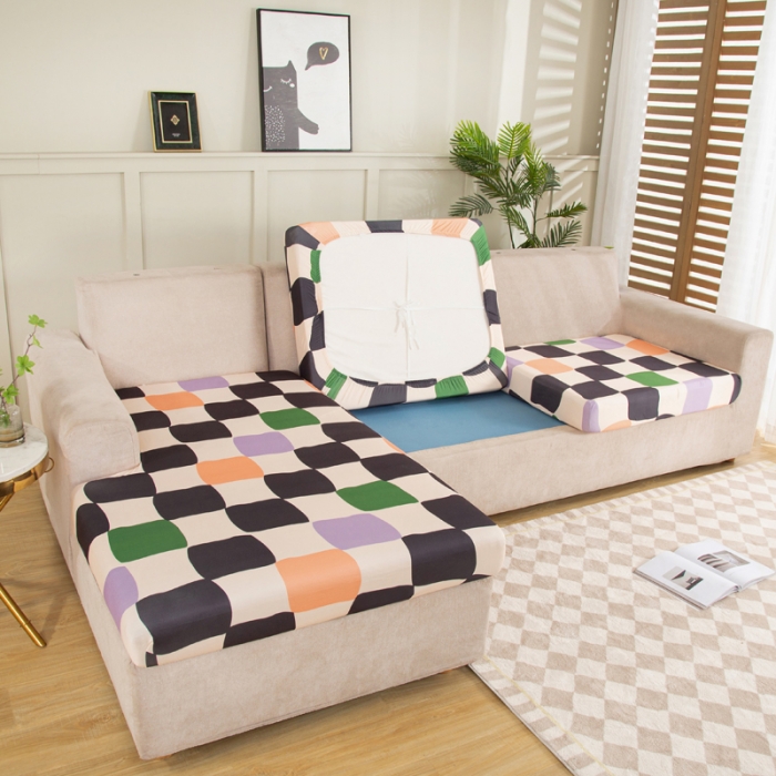 91家纺网 家纺一手货源 找家纺 兴妮雅家纺 2022新款印花款贵妃坐垫套多彩方格