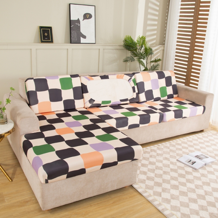 91家纺网 家纺一手货源 找家纺 兴妮雅家纺 2022新款印花款贵妃坐垫套多彩方格