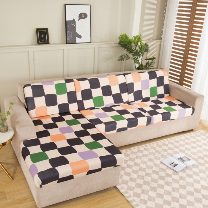 91家纺网 家纺一手货源 找家纺 兴妮雅家纺 2022新款印花款贵妃坐垫套多彩方格