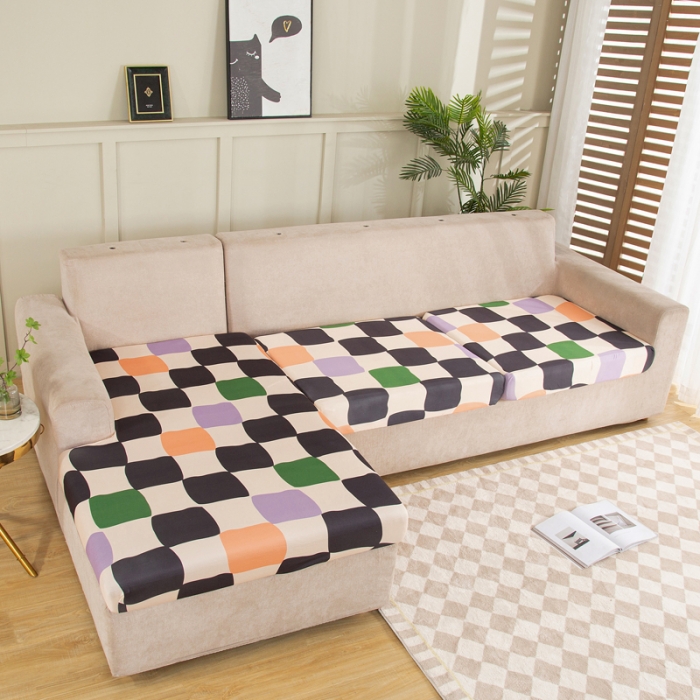 91家纺网 家纺一手货源 找家纺 兴妮雅家纺 2022新款印花款贵妃坐垫套多彩方格