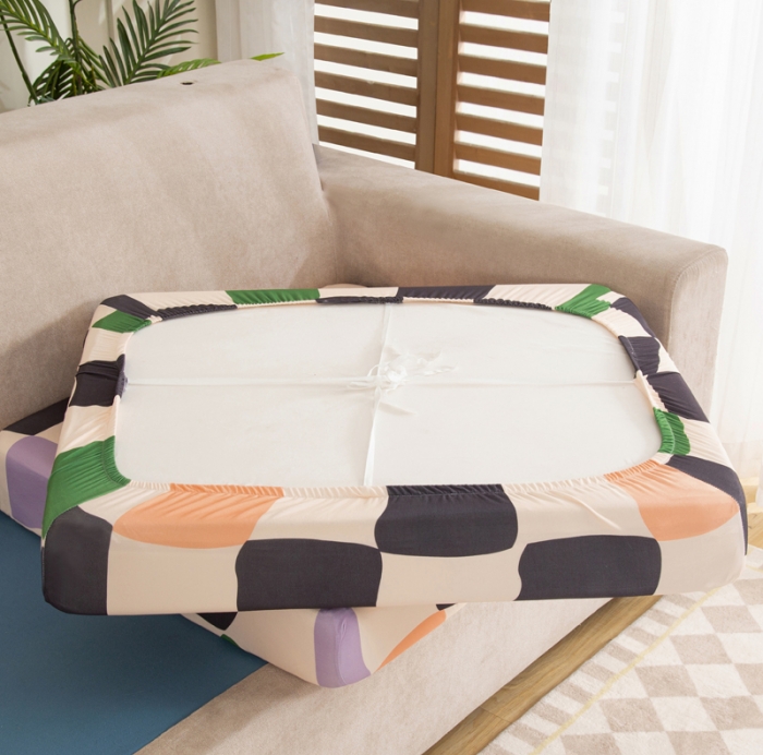 91家纺网 家纺一手货源 找家纺 兴妮雅家纺 2022新款印花款贵妃坐垫套多彩方格