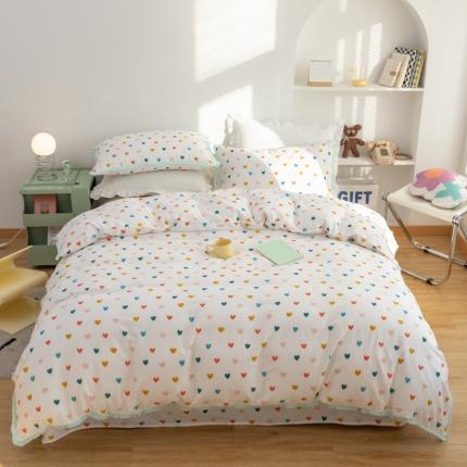 91家纺网 家纺一手货源 找家纺 （总）玉宇阁家居 2022春夏新品全棉双层纱流苏款四件套