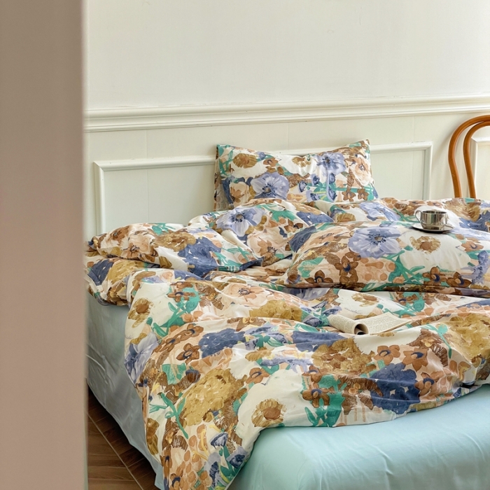 91家纺网 家纺一手货源 找家纺 （总）窝米2022新款13370全棉四件套花卉系列