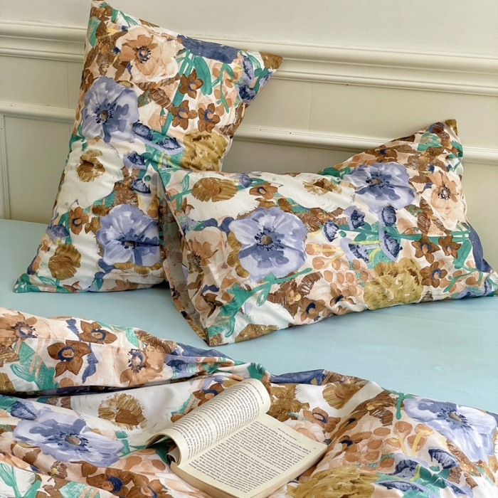 91家纺网 家纺一手货源 找家纺 （总）窝米2022新款13370全棉四件套花卉系列