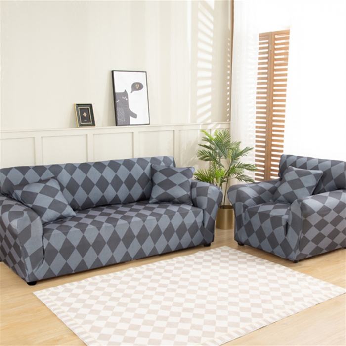 91家纺网 家纺一手货源 找家纺 兴妮雅 2022新款贵妃风格组合全包沙发套 简约主义灰