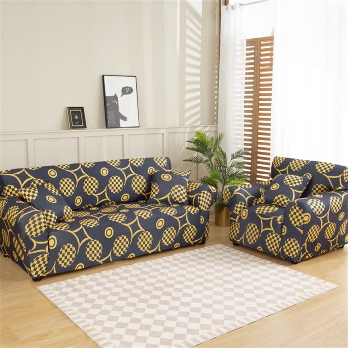 91家纺网 家纺一手货源 找家纺 兴妮雅 2022新款贵妃风格组合全包沙发套 经典回味