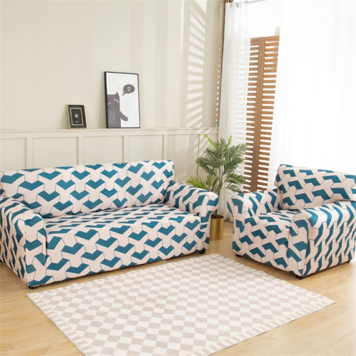 91家纺网 家纺一手货源 找家纺 兴妮雅 2022新款贵妃风格组合全包沙发套 四维空间